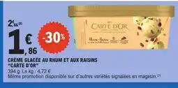 E.Leclerc CARTE D'OR Crème glacée au rhum et aux raisins offre