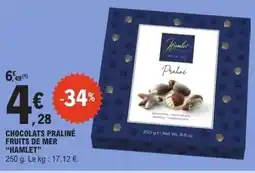 E.Leclerc HAMLET Chocolats praliné fruits de mer offre