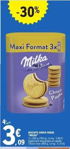 E.Leclerc MILKA Biscuits choco pause offre