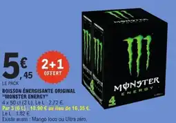 E.Leclerc MONSTER ENERGY Boisson énergisante original offre