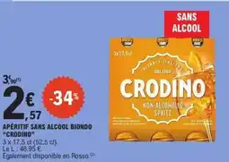 E.Leclerc CRODINO Apéritif sans alcool biondo offre