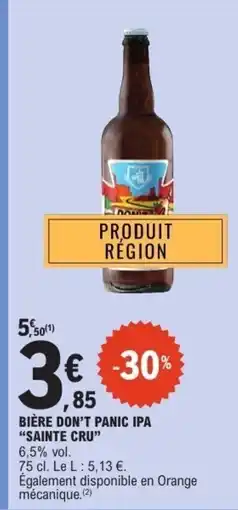 E.Leclerc SAINTE CRU Bière don't panic ipa offre