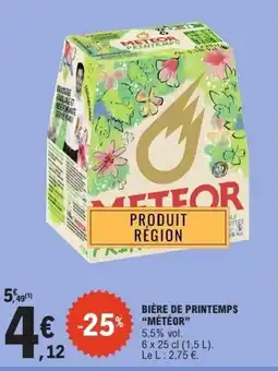 E.Leclerc MÉTÉOR Bière de printemps offre