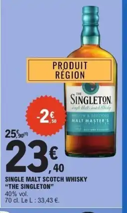 E.Leclerc THE SINGLETON Single malt scotch whisky offre