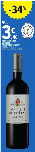 E.Leclerc MARQUES DE SEILLAN Aoc saint mont vin rouge offre