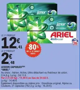 E.Leclerc ARIEL Lessive capsules offre