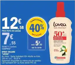 E.Leclerc LOVEA Spray solaire offre