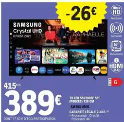 E.Leclerc SAMSUNG TV LED 55U7005F 55" (POUCES) offre