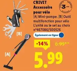 Lidl CRIVIT Accessoire pour vélo offre