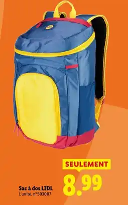 Lidl Sac à dos offre