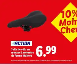 Lidl Selle de vélo en mousse à mémoire de forme Walfort offre