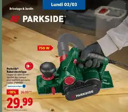 Lidl PARKSIDE Rabot électrique offre