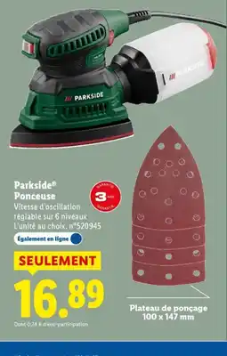 Lidl PARKSIDE Ponceuse offre
