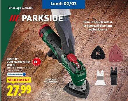Lidl PARKSIDE Outil multifonction sans fil offre