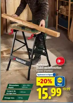 Lidl PARKSIDE Etabli multifonction offre