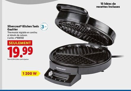 Lidl SILVERCREST Kitchen Tools Gaufrier offre