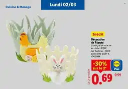 Lidl Décoration de Pâques offre