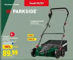 Lidl PARKSIDE Scarificateur/aérateur électrique offre