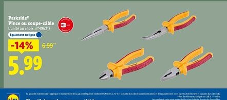 Lidl PARKSIDE Pince ou coupe-câble offre