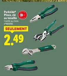 Lidl PARKSIDE Pince, clé ou tenaille offre