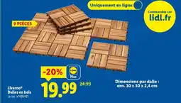 Lidl LIVARNO Dalles en bois offre