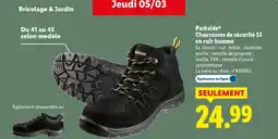 Lidl PARKSIDE Chaussures de sécurité S3 en cuir homme offre