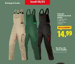 Lidl PARKSIDE Salopette de travail homme offre