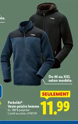 Lidl PARKSIDE Veste polaire homme offre