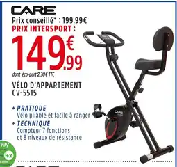 Intersport CARE Vélo d'appartement cv-5515 offre