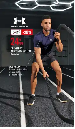 Intersport UNDER ARMOUR. Tee-shirt de compression homme offre