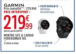 Intersport GARMIN Montre gps & cardio forerunner 165 offre