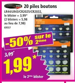 Norma POWERED 20 piles boutons offre