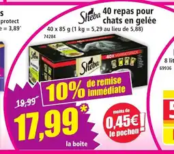 Norma SHEBA 40 repas pour chats en gelée offre