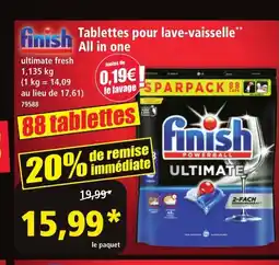 Norma FINISH Tablettes pour lave-vaisselle All in one offre