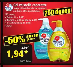 Norma MAISON NET Gel vaisselle concentré offre