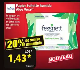 Norma FESS NETT Papier toilette humide Aloe Vera offre