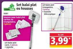Norma TOPTEX Set balai plat ou housses offre