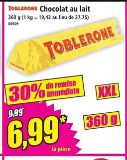 Norma TOBLERONE Chocolat au lait offre