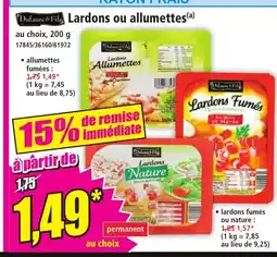 Norma DUFAURE & FILS Lardons ou allumettes offre