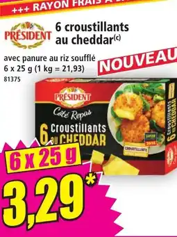 Norma PRÉSIDENT 6 croustillants au cheddar offre