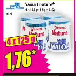 Norma MALO Yaourt nature offre