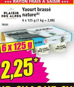 Norma PLAISIR DES ALPES Yaourt brassé nature offre