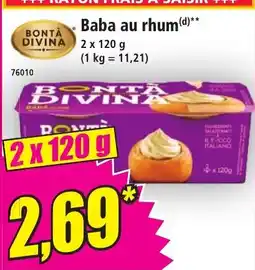 Norma BONTÀ DIVINA Baba au rhum offre