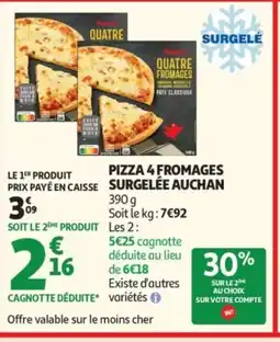 Auchan AUCHAN Pizza 4 fromages surgelée offre