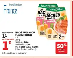 Auchan FLEURY MICHON Haché au jambon offre