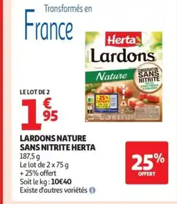 Auchan HERTA Lardons nature sans nitrite offre