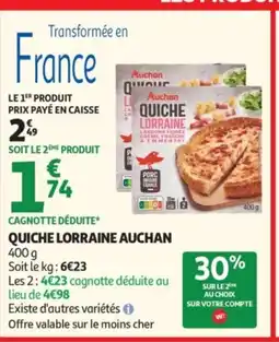 Auchan AUCHAN Quiche lorraine offre