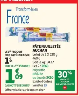 Auchan AUCHAN Pâte feuilletée offre