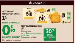 Auchan AUCHAN Petit beurre bio offre