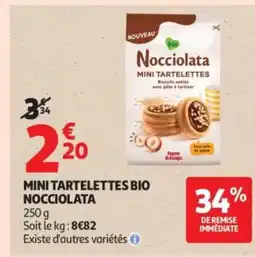 Auchan NOCCIOLATA Mini tartelettes bio offre